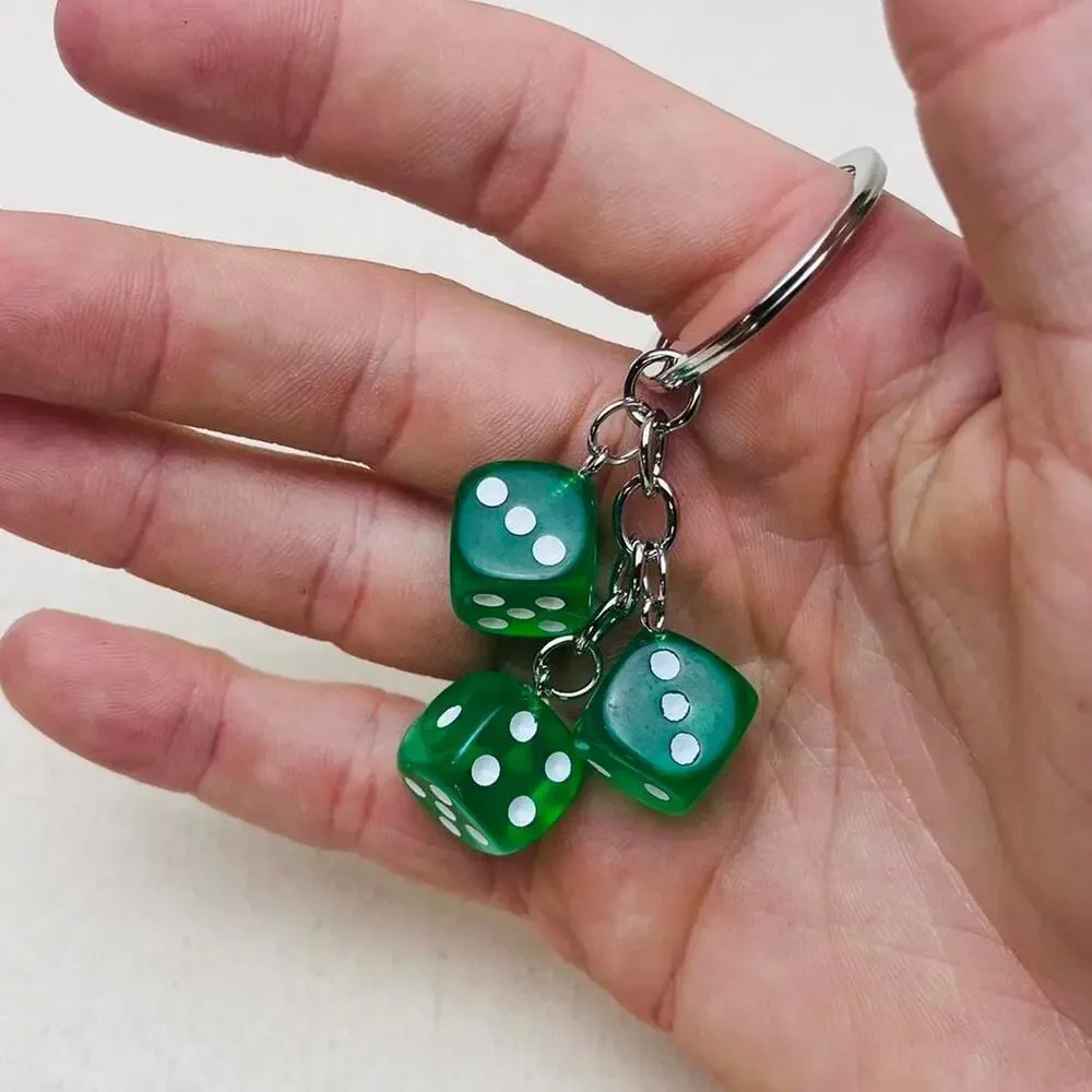 Y2k 2000s green dice key